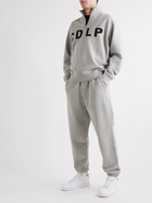 CDLP - Mobilité Logo-Embroidered Cotton-Jersey Half-Zip Sweater - Gray