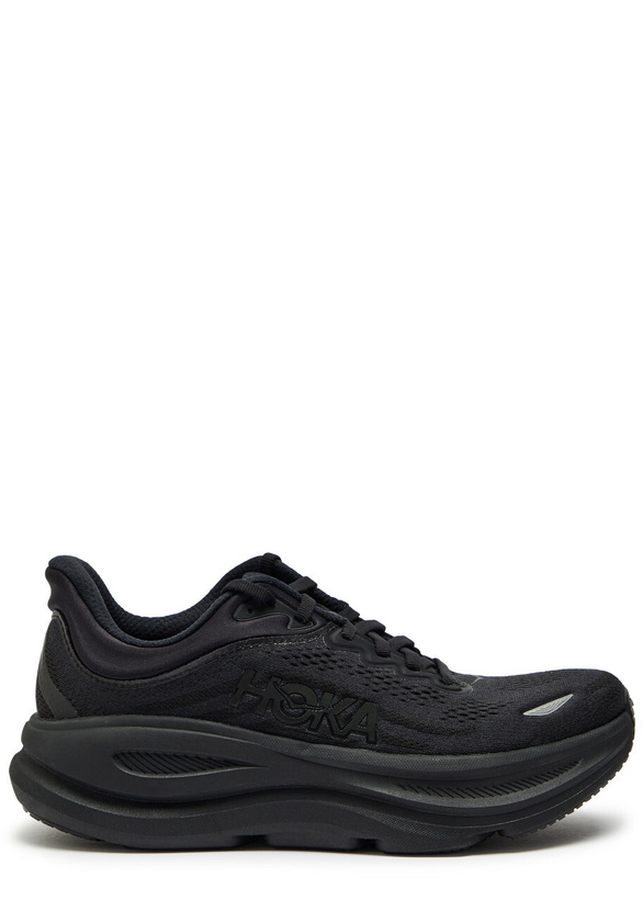Photo: Hoka Bondi 9 Mesh-knit Sneakers Black