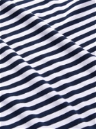 NANAMICA - Striped COOLMAX Cotton-Blend Jersey T-Shirt - Blue