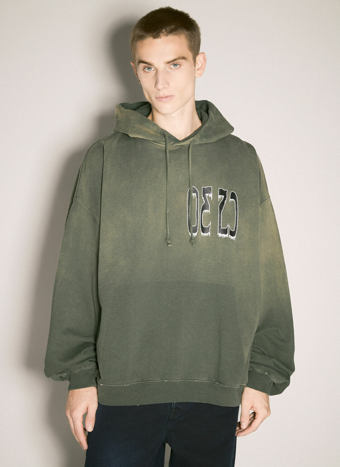 032C Spliced Bubble Hooded Sweatshirt