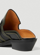 GANNI - Embroidered Western Mules in Black