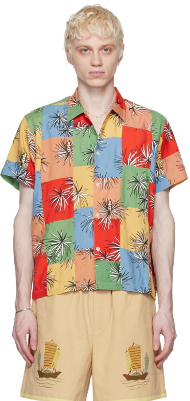 Photo: Bode Multicolor Patchwork Tumbleweed Shirt