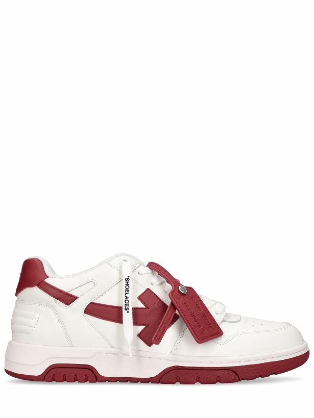 Photo: OFF-WHITE - Out Of Office Leather Low Top Sneakers