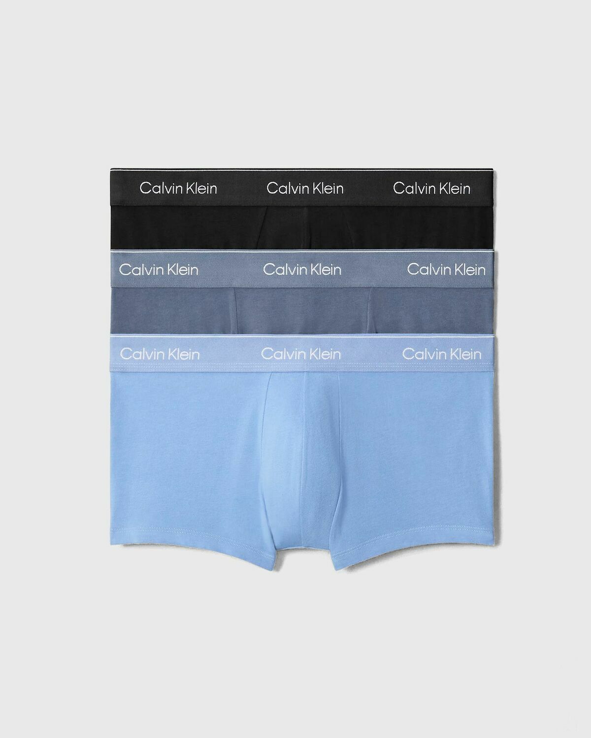 Calvin Klein Underwear LOW RISE TRUNK ICON COTTON STRETCH 3-PACK Blue Mens Boxers & Brief