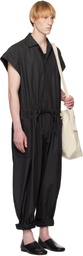 Jan-Jan Van Essche Black O-Project Coated Cloth #12 Jumpsuit