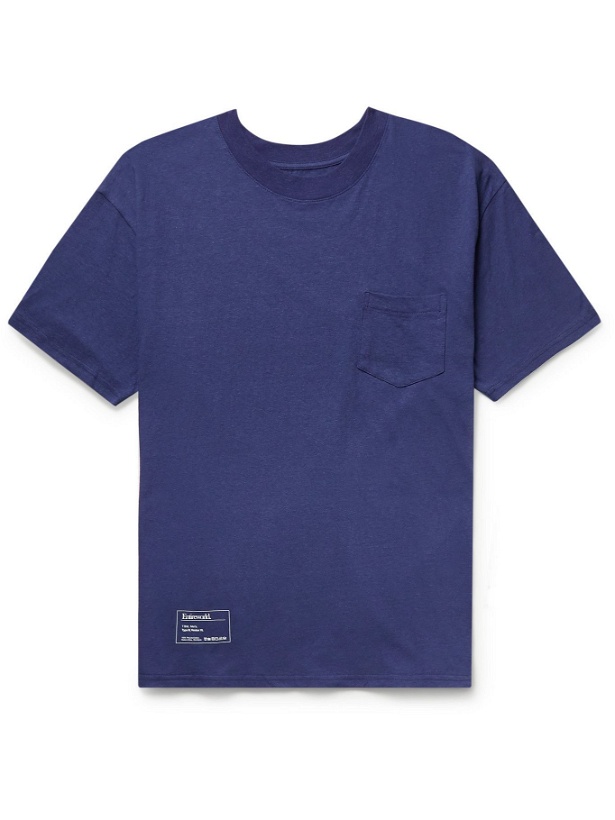 Photo: Entireworld - Recycled Slub Cotton-Jersey T-Shirt - Blue