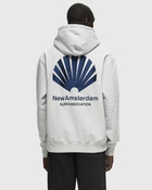 New Amsterdam Logo Hoodie Ash/Navy Grey - Mens - Hoodies