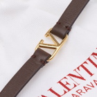 Valentino Men's V Leather Bracelet in Fondant