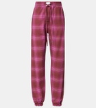 The Attico Checked cotton flannel sweatpants