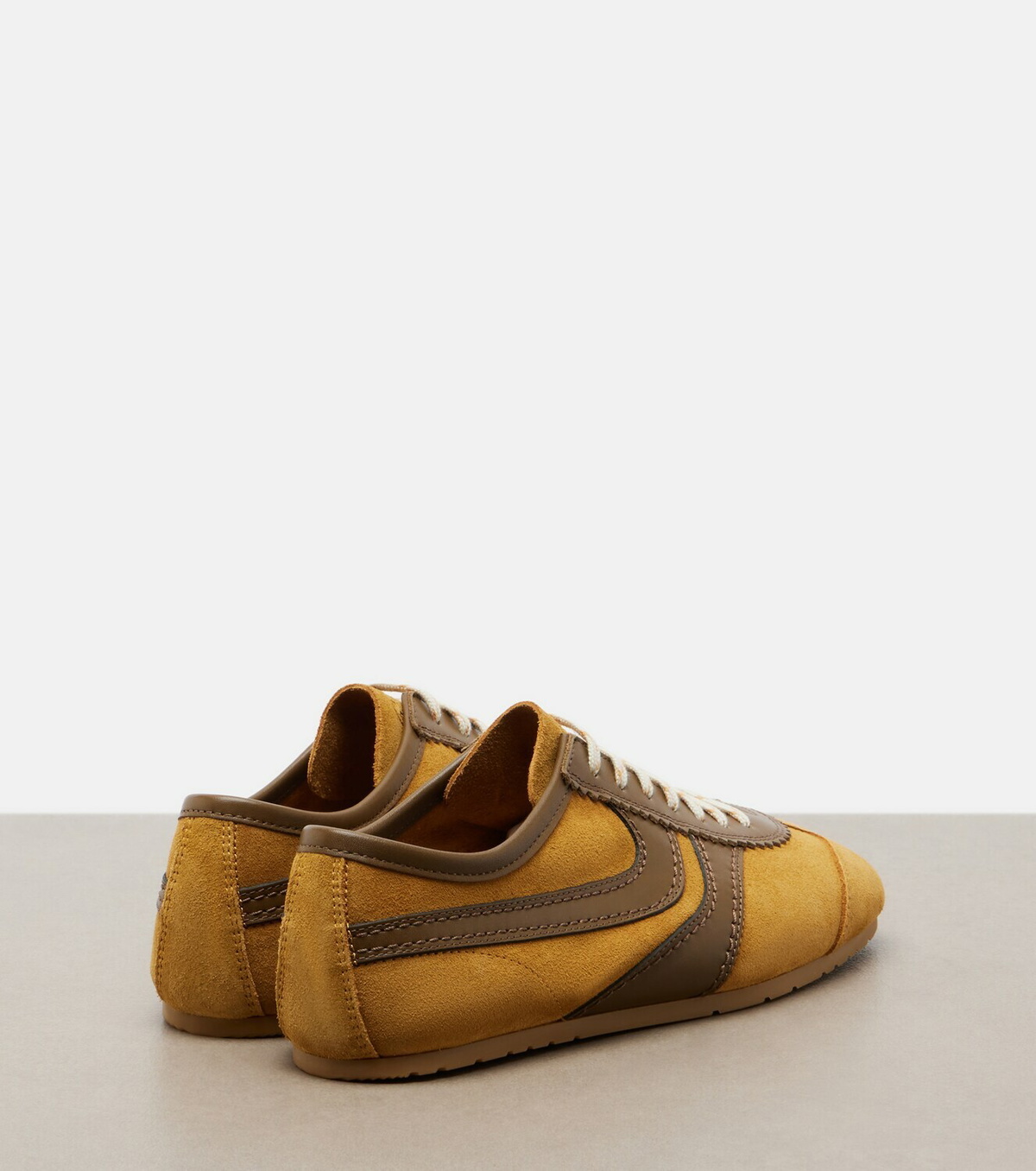 Dries Van Noten Leather-trimmed suede sneakers