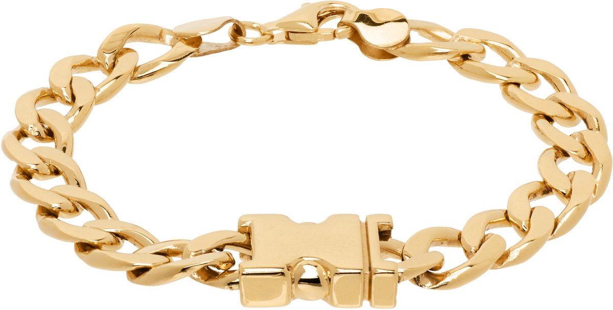 Alan Crocetti Gold Maxi Unity Curb Chain Bracelet