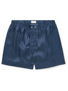 Derek Rose - Striped Silk Boxer Shorts - Blue