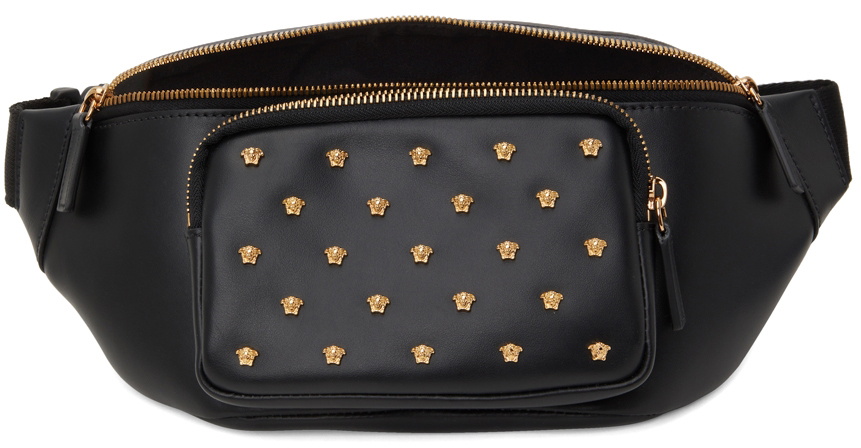 Versace Black Medusa Stud Belt Bag Versace