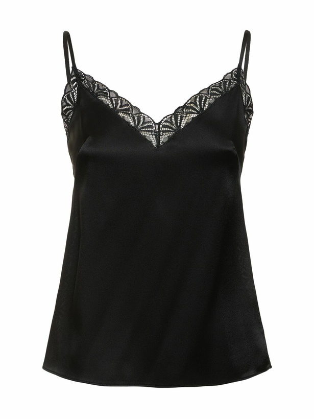 Photo: ALBERTA FERRETTI Satin & Lace Camisole Top