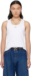 Off-White White 'Off' Stamp Rib Tank Top