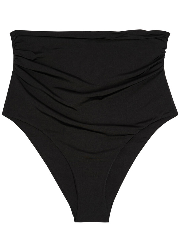 Photo: Max Mara Ruched High-waisted Stretch-polyamide Bikini Briefs Black
