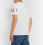 Valentino - Logo-Print Cotton-Jersey T-Shirt - White