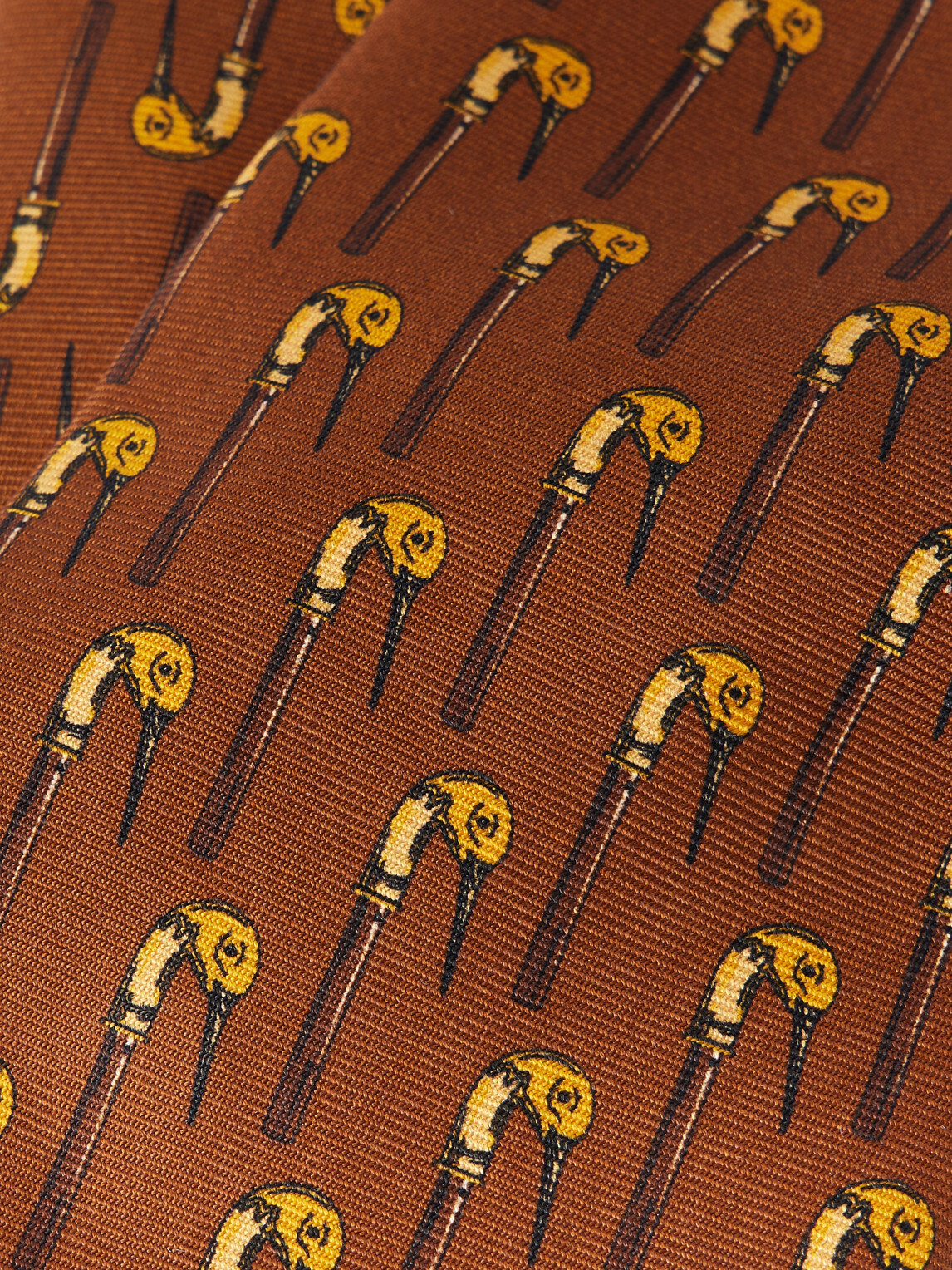 Purdey - 8cm Printed Silk Tie - Brown