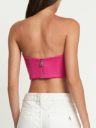 AREA - Embellished Watermelon Cup Bustier Top