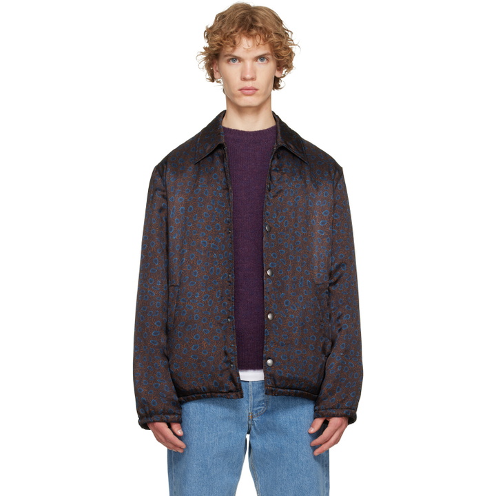 Photo: Dries Van Noten Brown & Blue Printed Jacket