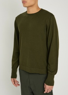 Officine Générale Knit Merino Wool Jumper Khaki