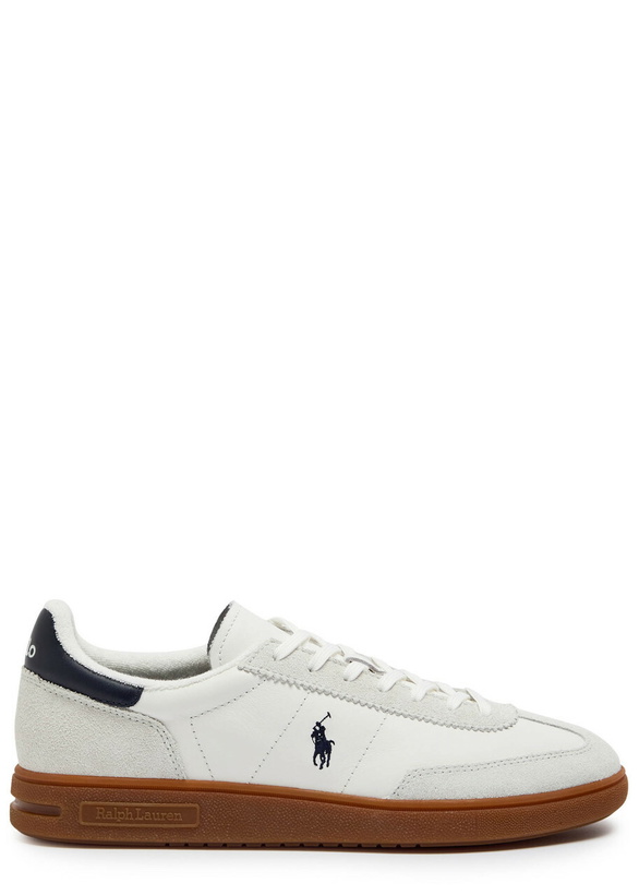 Photo: Polo Ralph Lauren Bedford Panelled Leather Sneakers White