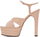 Gucci Pink Platform Heeled Sandals