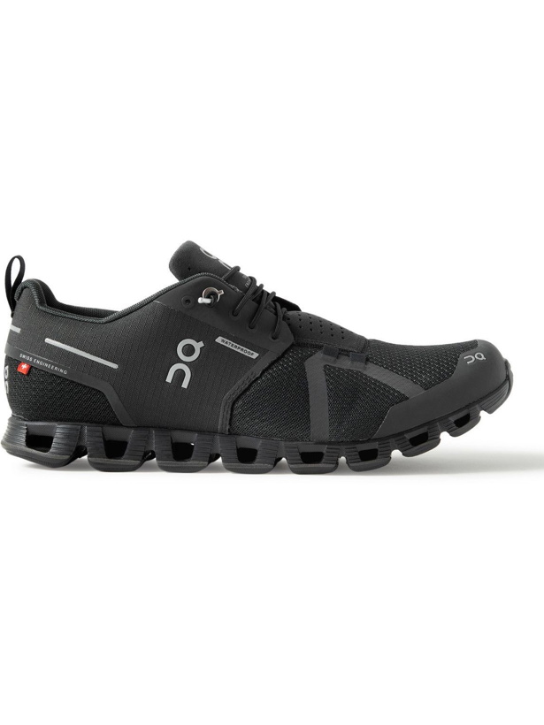 Photo: ON - Cloud Waterproof Mesh and Ripstop Running Sneakers - Black