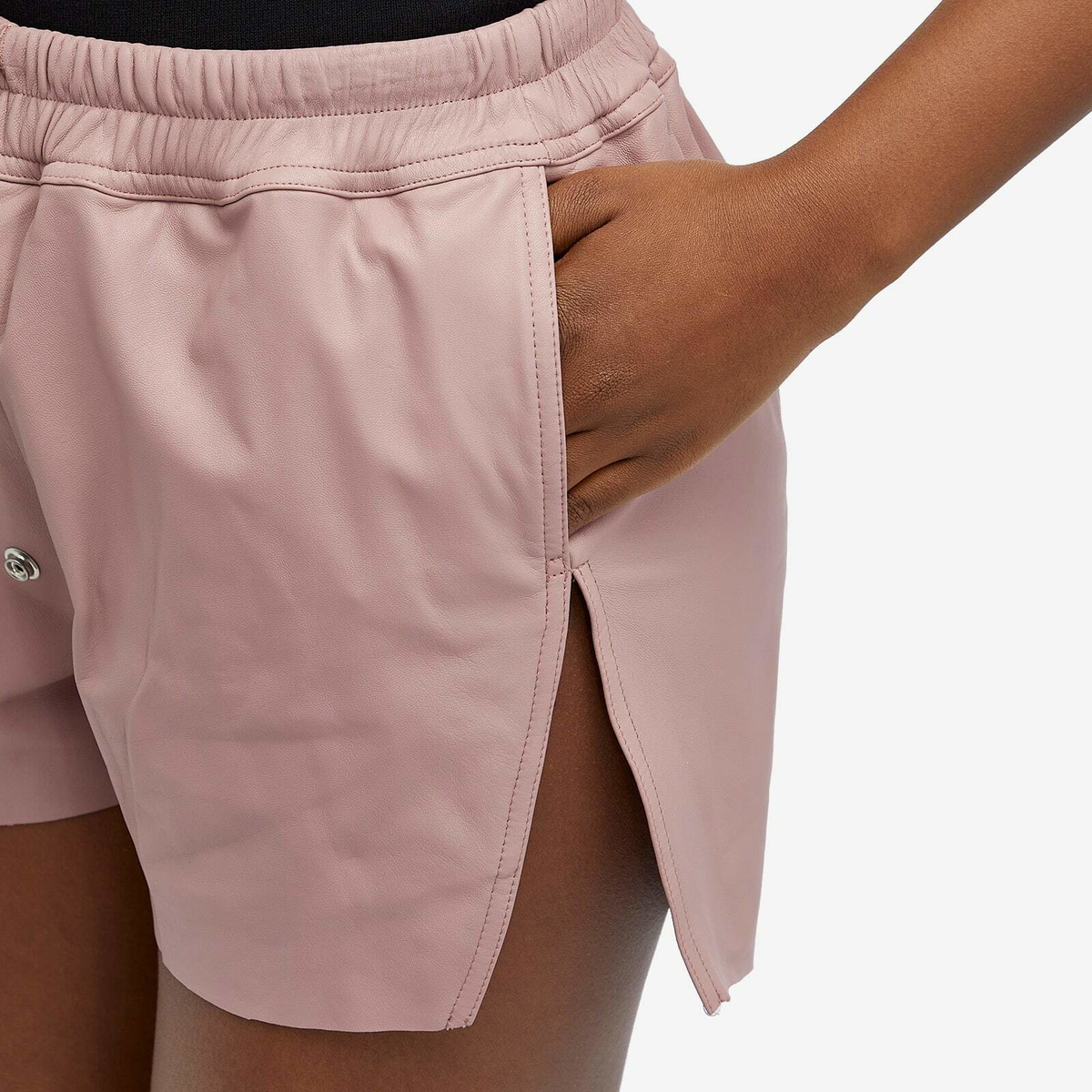【関税込み】Rick Owens ピンク Gabe レザーショートパンツ Rick Owens Women's Gabe Leather Shorts in Dusty Pink Rick Owens