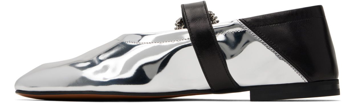 Wales Bonner Silver Glide Ballerina Flats
