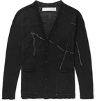 Isabel Benenato - Slim-Fit Embroidered Linen Cardigan - Black