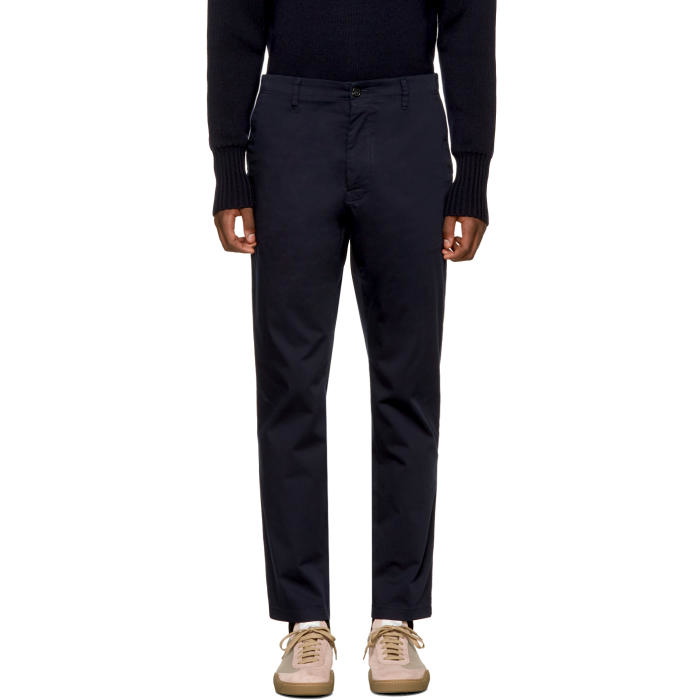 Photo: Acne Studios Navy Ayan Satin Trousers 