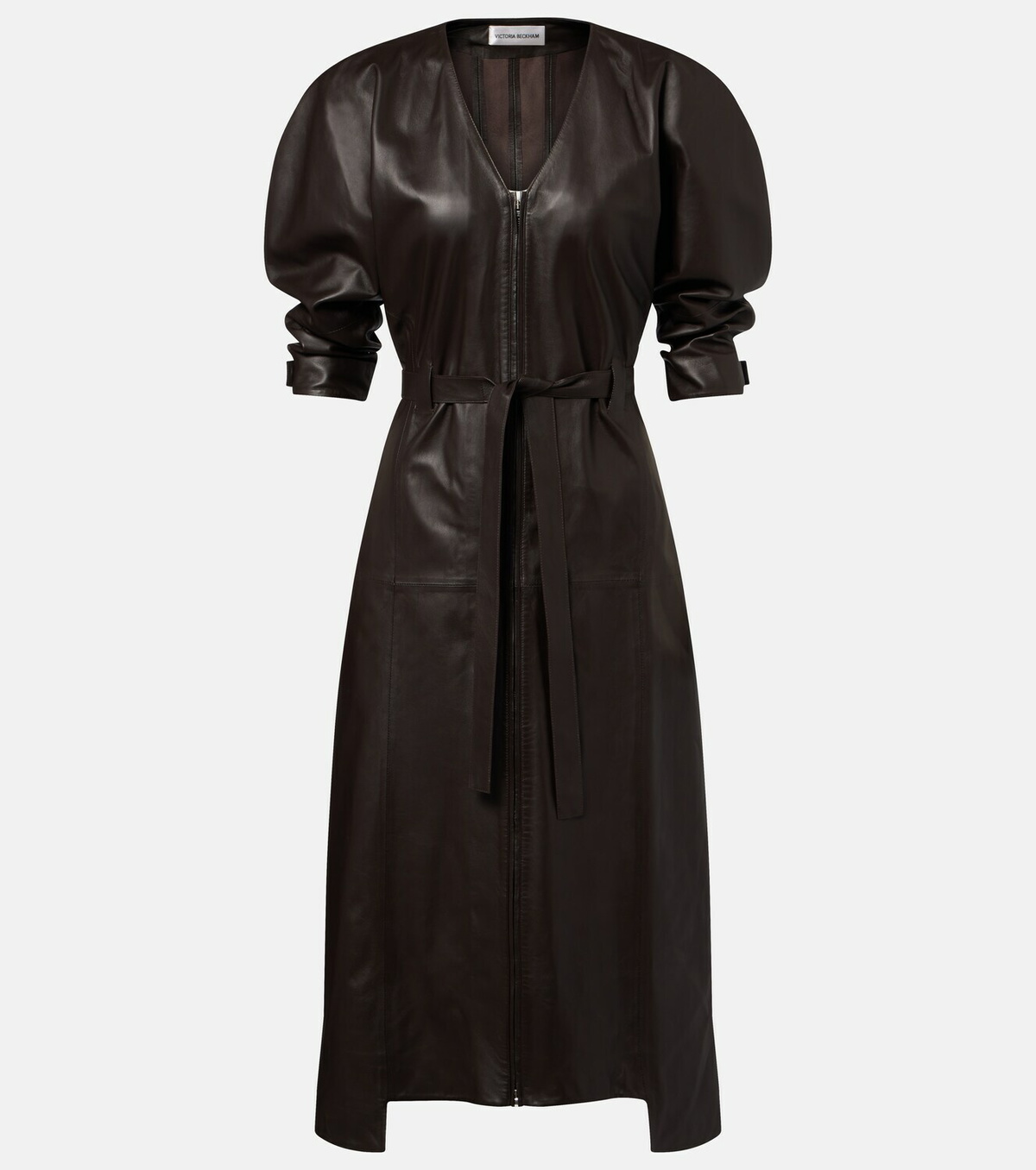 Victoria Beckham Leather midi dress