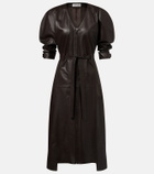 Victoria Beckham Leather midi dress