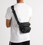 Moncler - Durance Logo-Appliquéd Webbing-Trimmed Canvas Belt Bag - Black