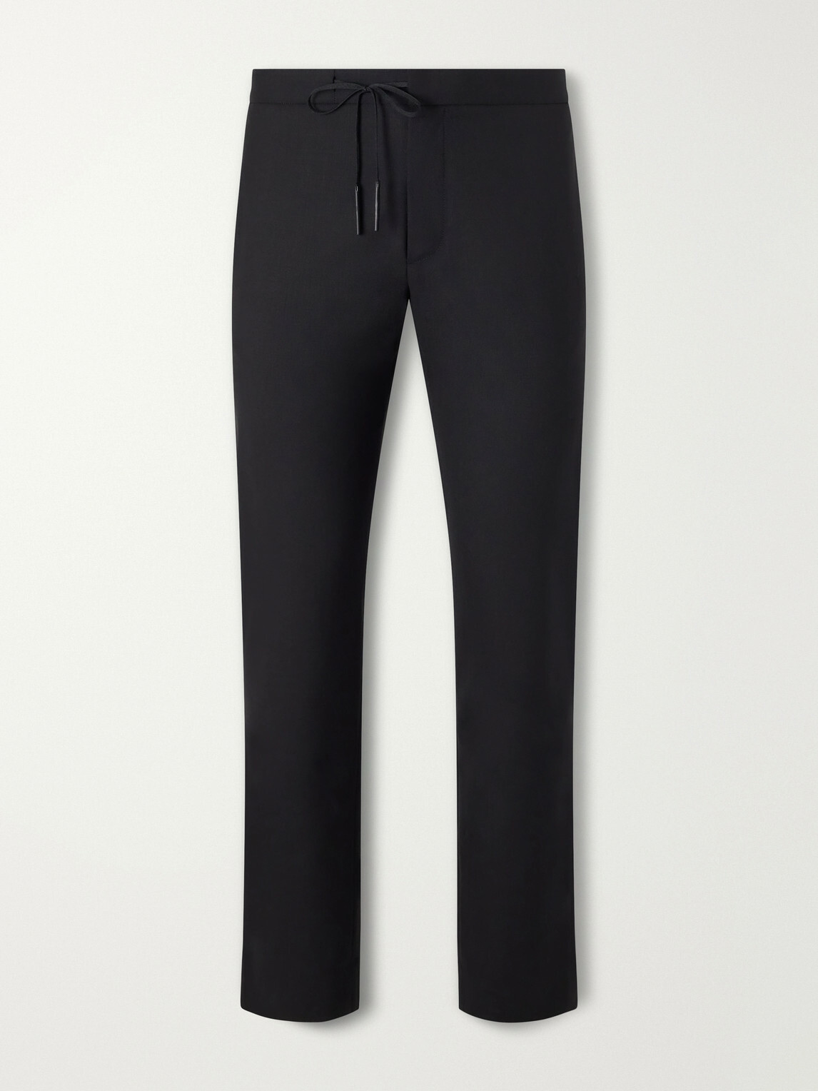 Maison Margiela - Straight-Leg Drawstring Virgin Wool Trousers - Black