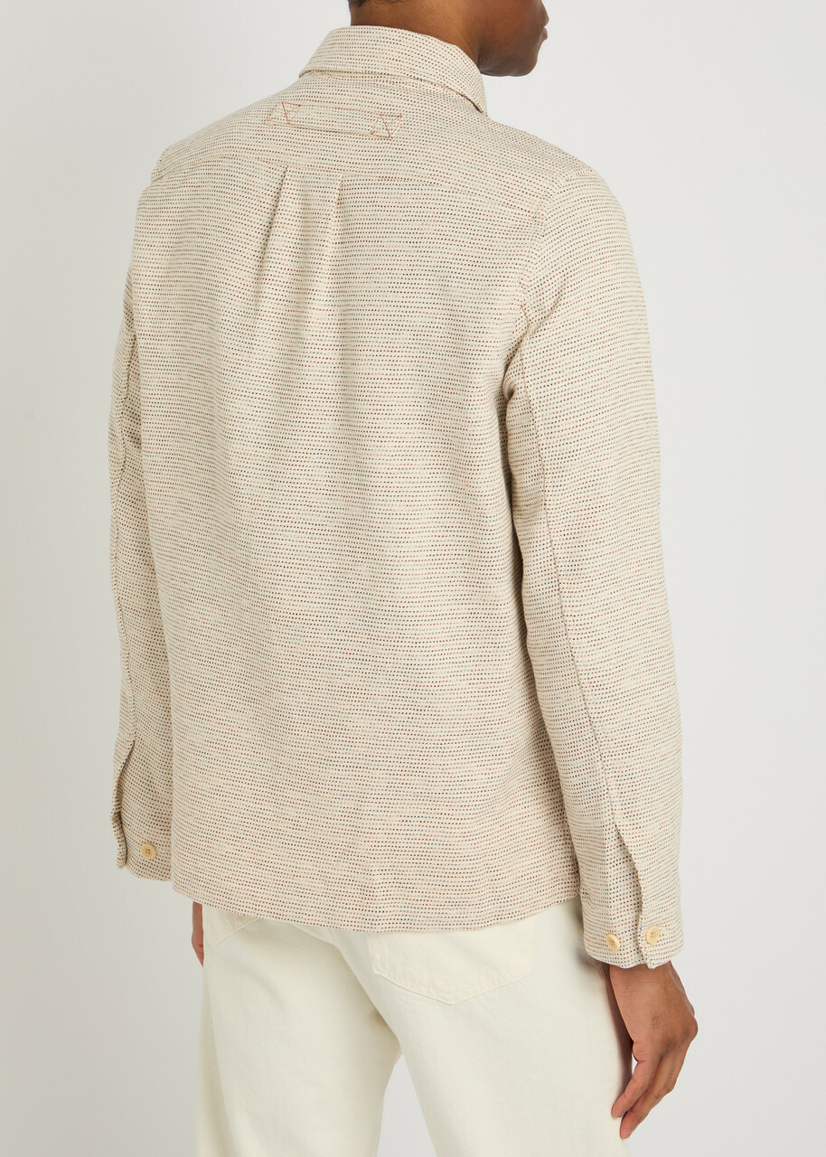 PS Paul Smith Woven Cotton-blend Overshirt Ecru