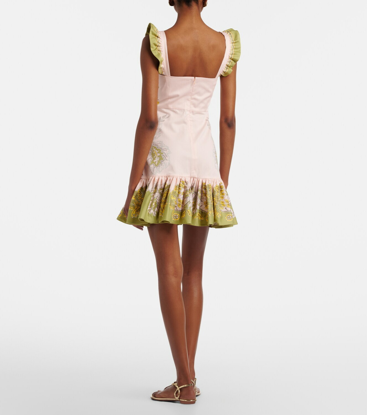 La DoubleJ Gingerbread printed cotton-blend minidress