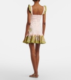 La DoubleJ Gingerbread printed cotton-blend minidress