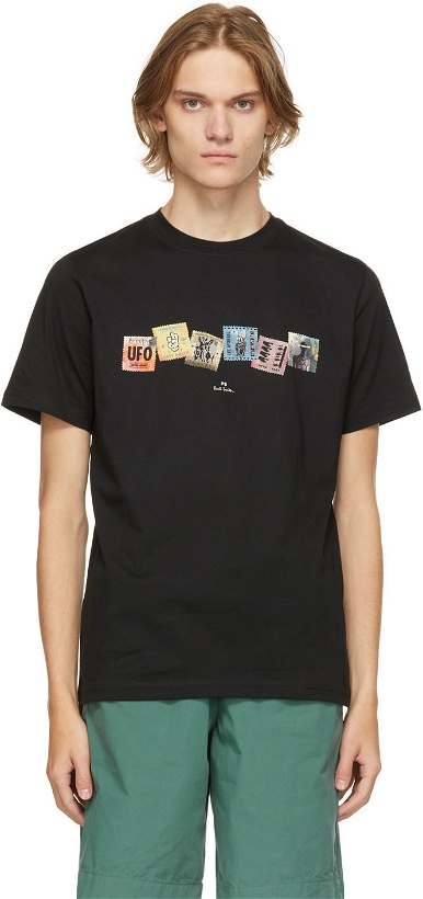 Photo: PS by Paul Smith Black Stamps Print T-Shirt