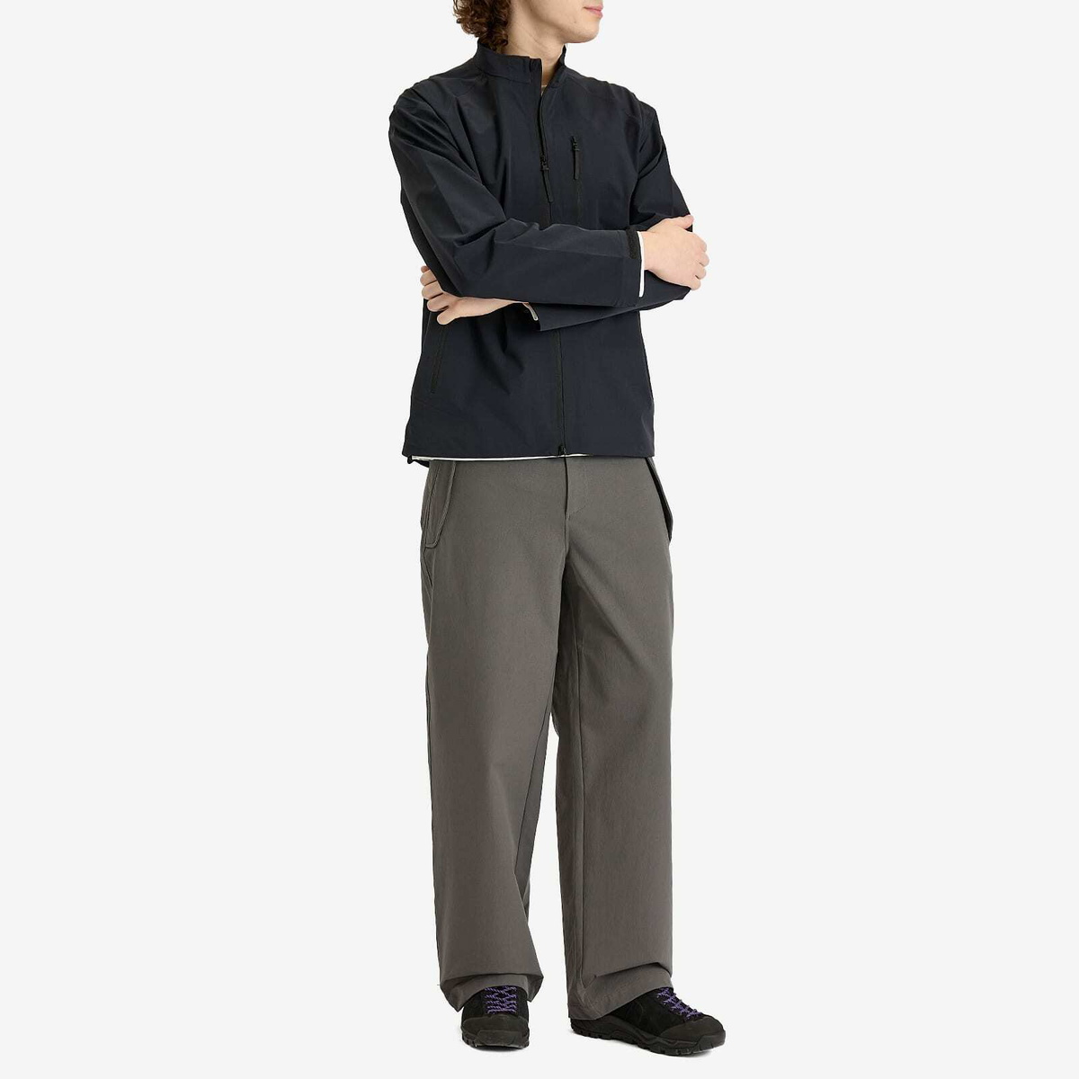 Hiking Patrol Men's Lightweight Soft Shell Trousers in Dark Grey