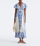 Camilla Embelished floral silk maxi dress