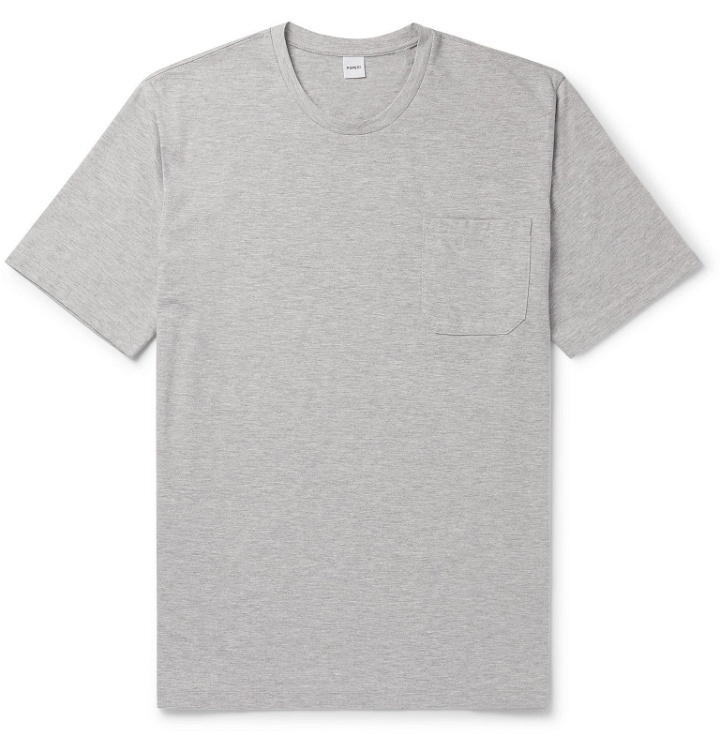 Photo: Aspesi - Mélange Cotton-Blend Jersey T-Shirt - Gray