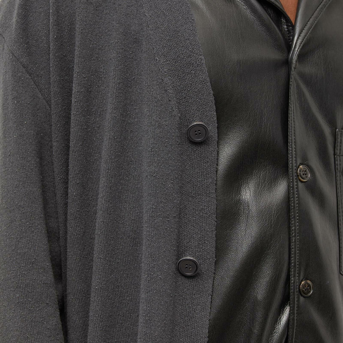 Our Legacy Men's Knit Cardigan in Anthracite Habitable Silk Our Legacy
