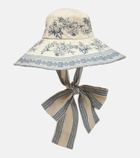 Alémais Villa Romantica printed linen sun hat