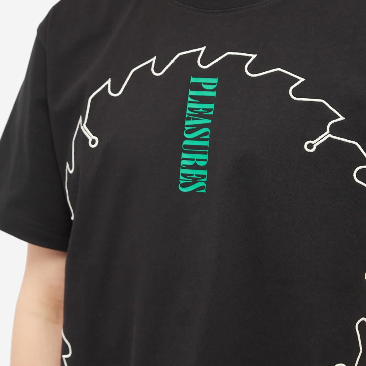 Pleasures Men's Saw Heavyweight T-Shirt in Black PLEASURES