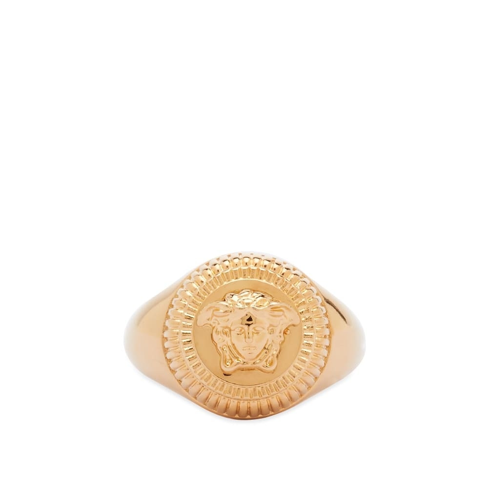 Photo: Versace Women's Medusa Head Signet Ring in Gold