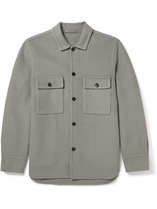 Photo: Mr P. - Cashmere and Virgin Wool-Blend Overshirt - Gray