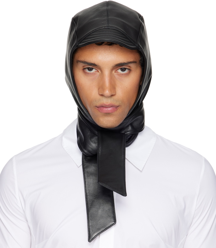 Ensemble Bonnet + Écharpe JEAN PAUL GAULTIER - Laine Noire - Taille Unique NEUF
