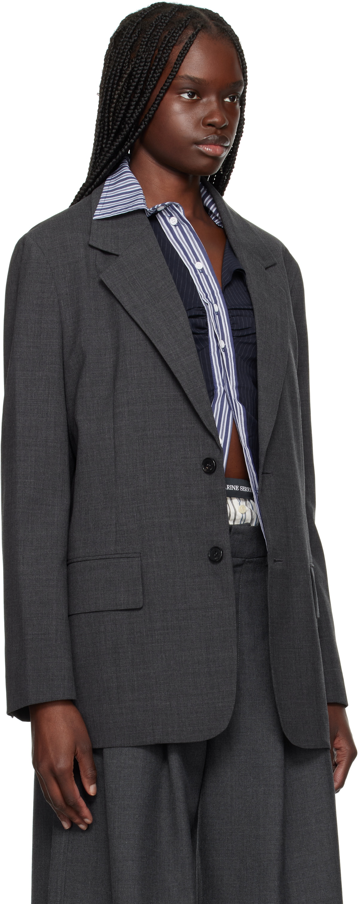 We11done Gray Wool Blazer